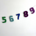 Load image into Gallery viewer, Handmade Wool Number Garland (0–9) – Colorful Educational Decor