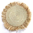 Load image into Gallery viewer, Natural Fringed Wall Hanging Raffia Sweet Grass 23"