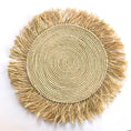 Load image into Gallery viewer, Natural Fringed Wall Hanging Raffia Sweet Grass 23"