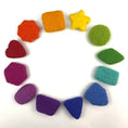 Load image into Gallery viewer, Rainbow Party Sorting Set Play Mat, Felt Balls, Bowls, Shapes, for Learning Through Play
