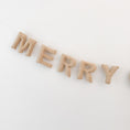 Load image into Gallery viewer, Merry Christmas Felt Garland Handmade in Nepal | Wool Holiday Banner | Artisan Mantel Wall Decor
