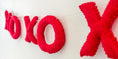 Load image into Gallery viewer, XOXO Felt Garland Handmade in Nepal | Wool Love Decor Wall Hanging
