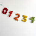 Load image into Gallery viewer, Handmade Wool Number Garland (0–9) – Colorful Educational Decor
