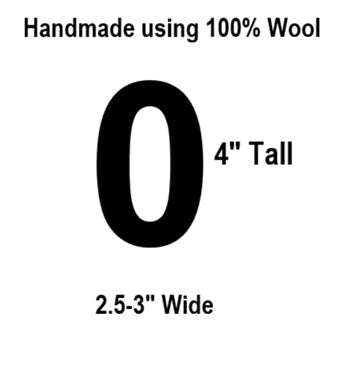 Handmade Wool Number Garland (0–9) – Colorful Educational Decor
