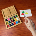 Load image into Gallery viewer, Watercolor Set – Bamboo Box – 18 Pans – Eco-Friendly
