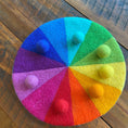 Load image into Gallery viewer, Rainbow Party Felt Mat - 15" Diameter
