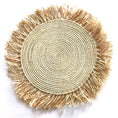 Load image into Gallery viewer, 23" Handmade Natural Fringed Wall Hanging Raffia Sweet Grass
