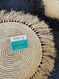 Load image into Gallery viewer, 16" Black Handmade Fringed Wall Hanging Raffia Sweet Grass
