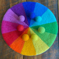 Load image into Gallery viewer, Rainbow Party Felt Mat - 15" Diameter
