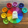 Load image into Gallery viewer, Rainbow Party Felt Mat - 15" Diameter
